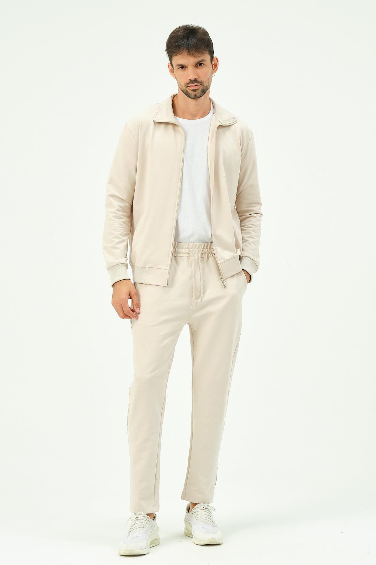 Herren Zip-Front Straight-Leg Trainingsanzug