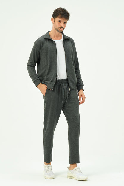 Herren Zip-Front Straight-Leg Trainingsanzug