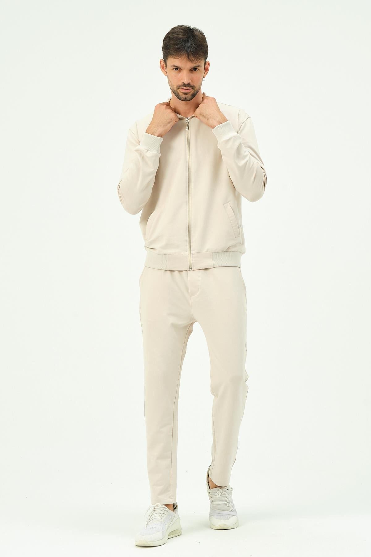 Herren Zip-Front Straight-Leg Trainingsanzug