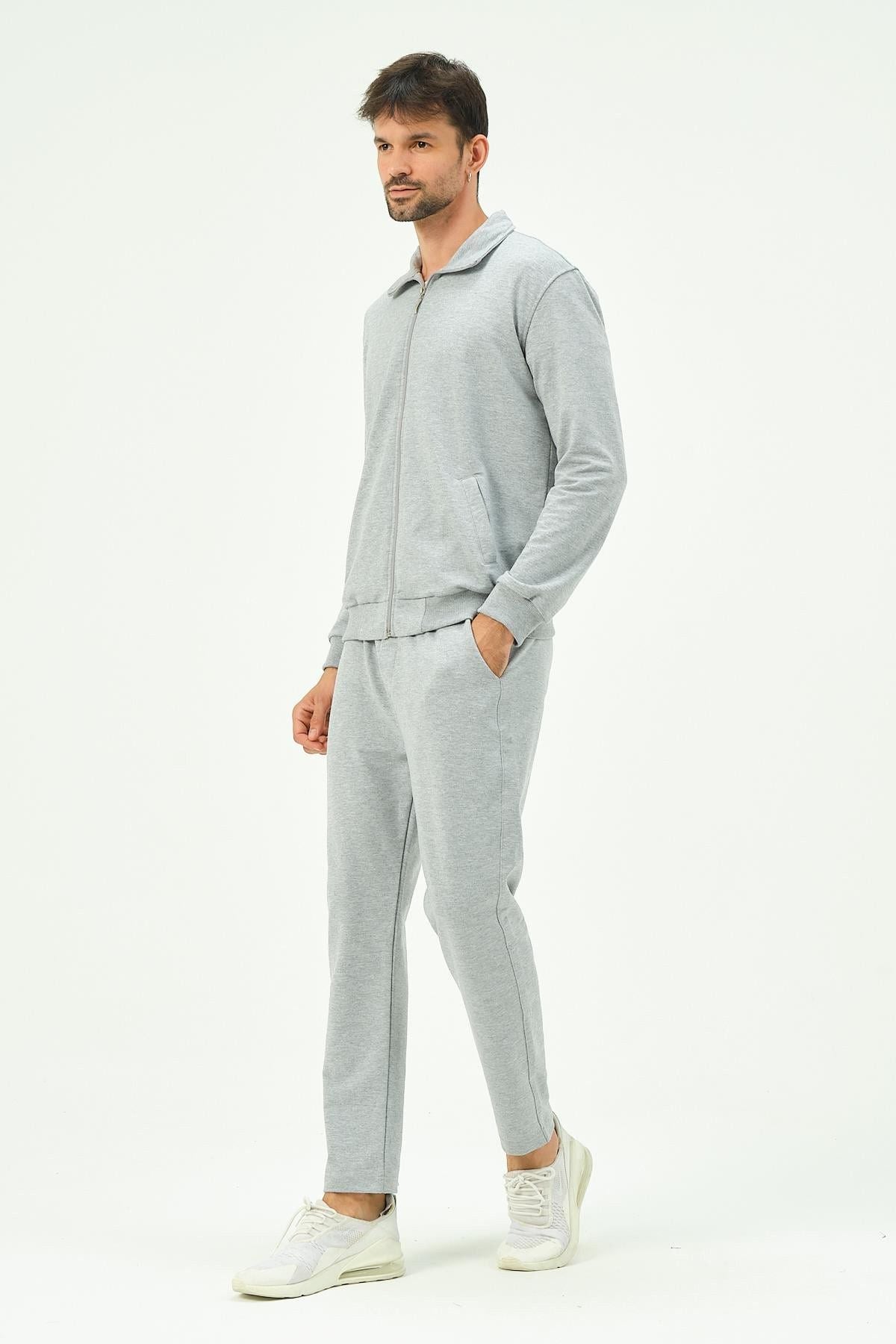 Herren Zip-Front Straight-Leg Trainingsanzug