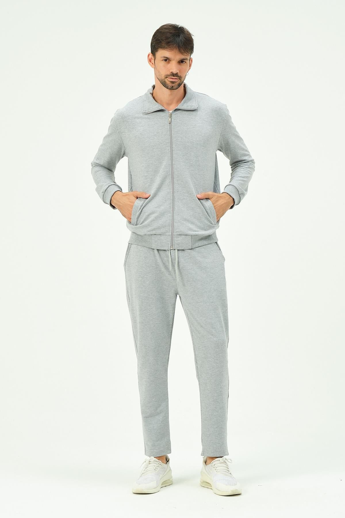 Herren Zip-Front Straight-Leg Trainingsanzug
