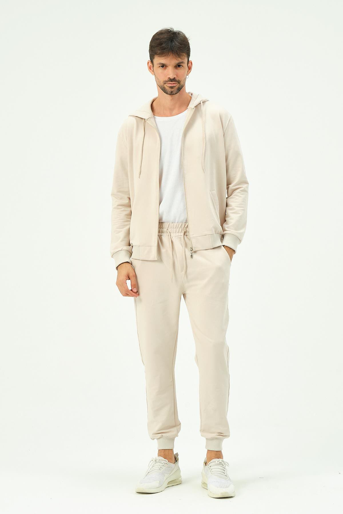 Herren Kapuzen-Zip-Front Jogger Set