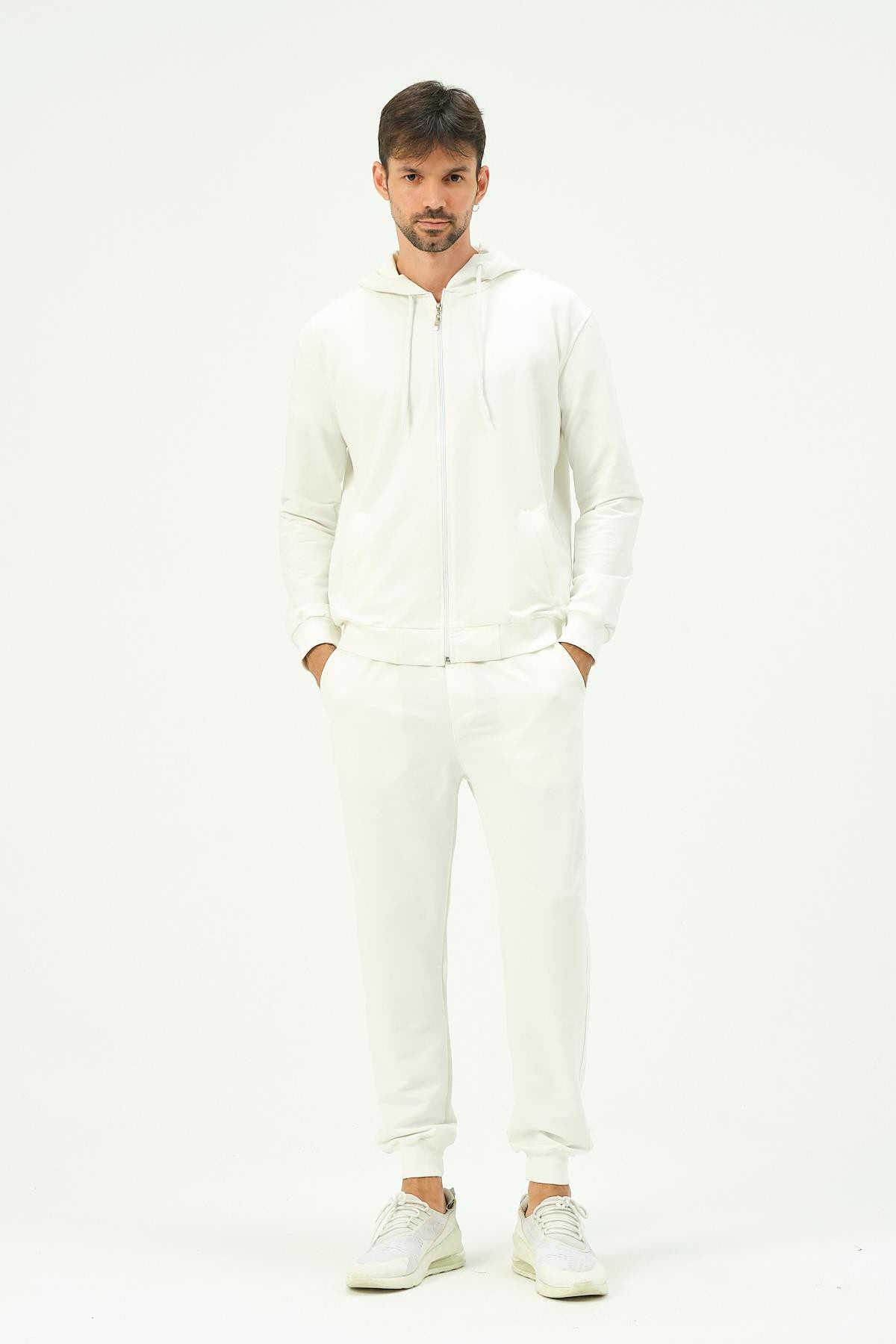 Herren Kapuzen-Zip-Front Jogger Set