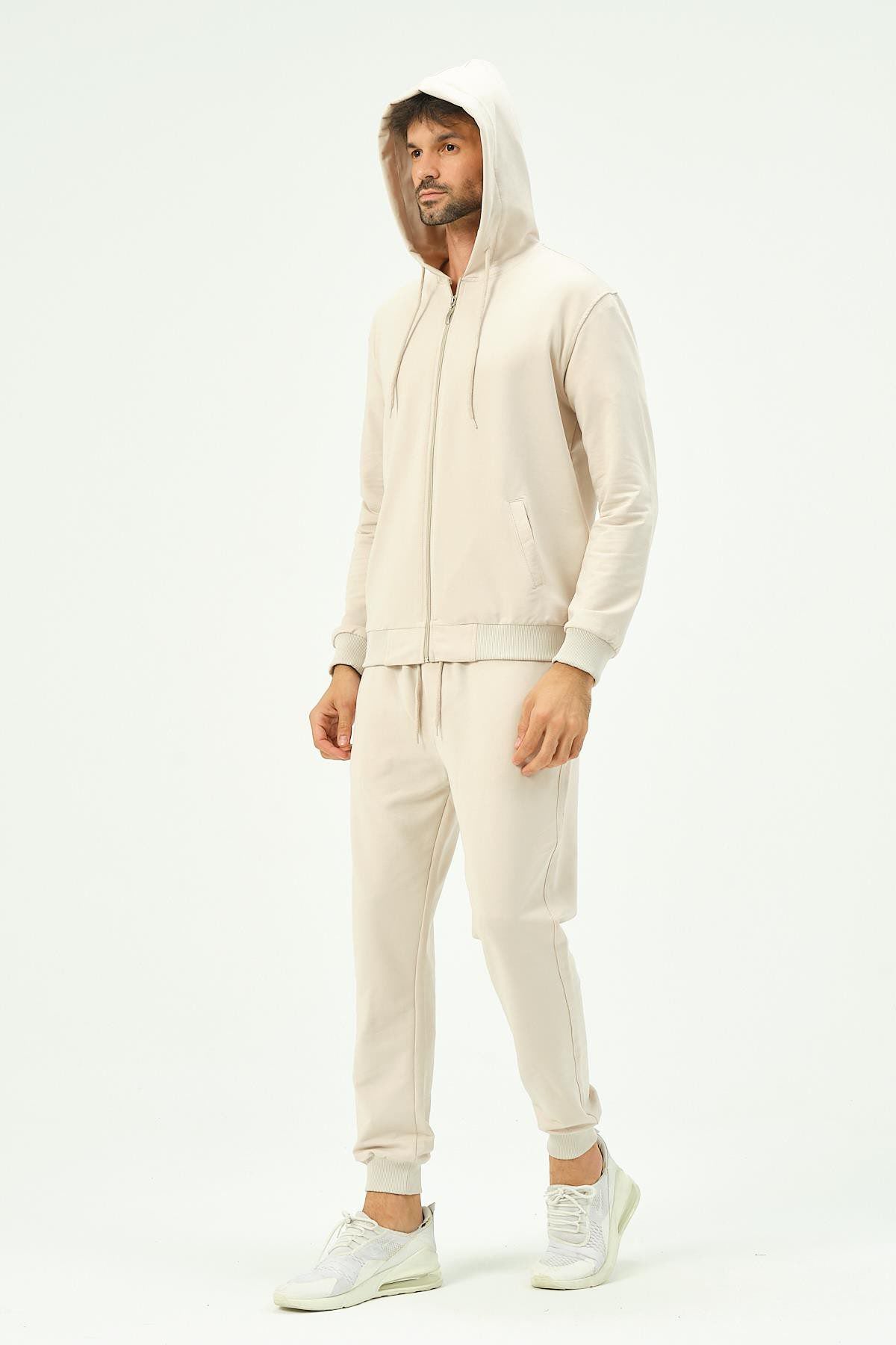 Herren Kapuzen-Zip-Front Jogger Set