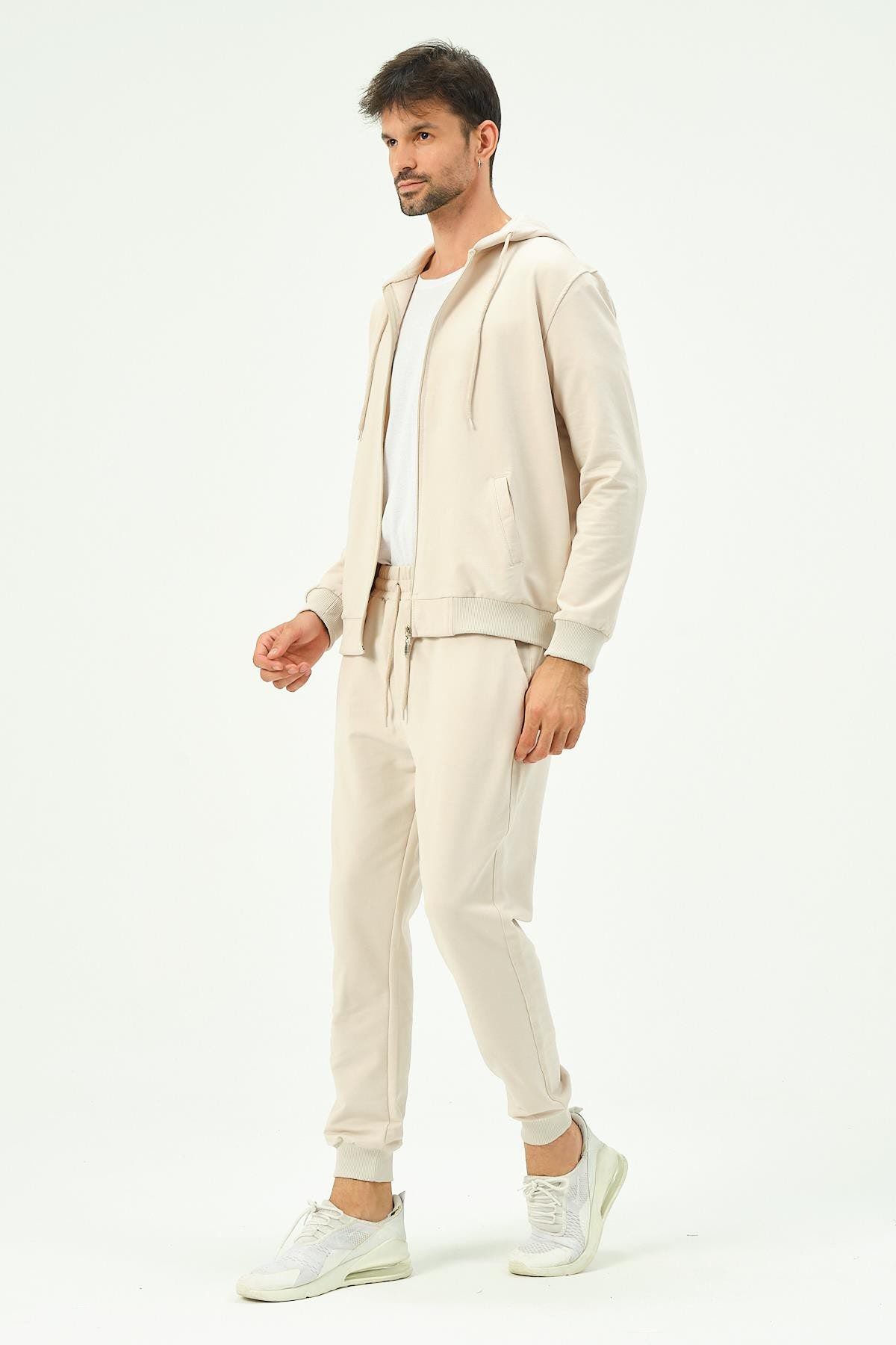 Herren Kapuzen-Zip-Front Jogger Set