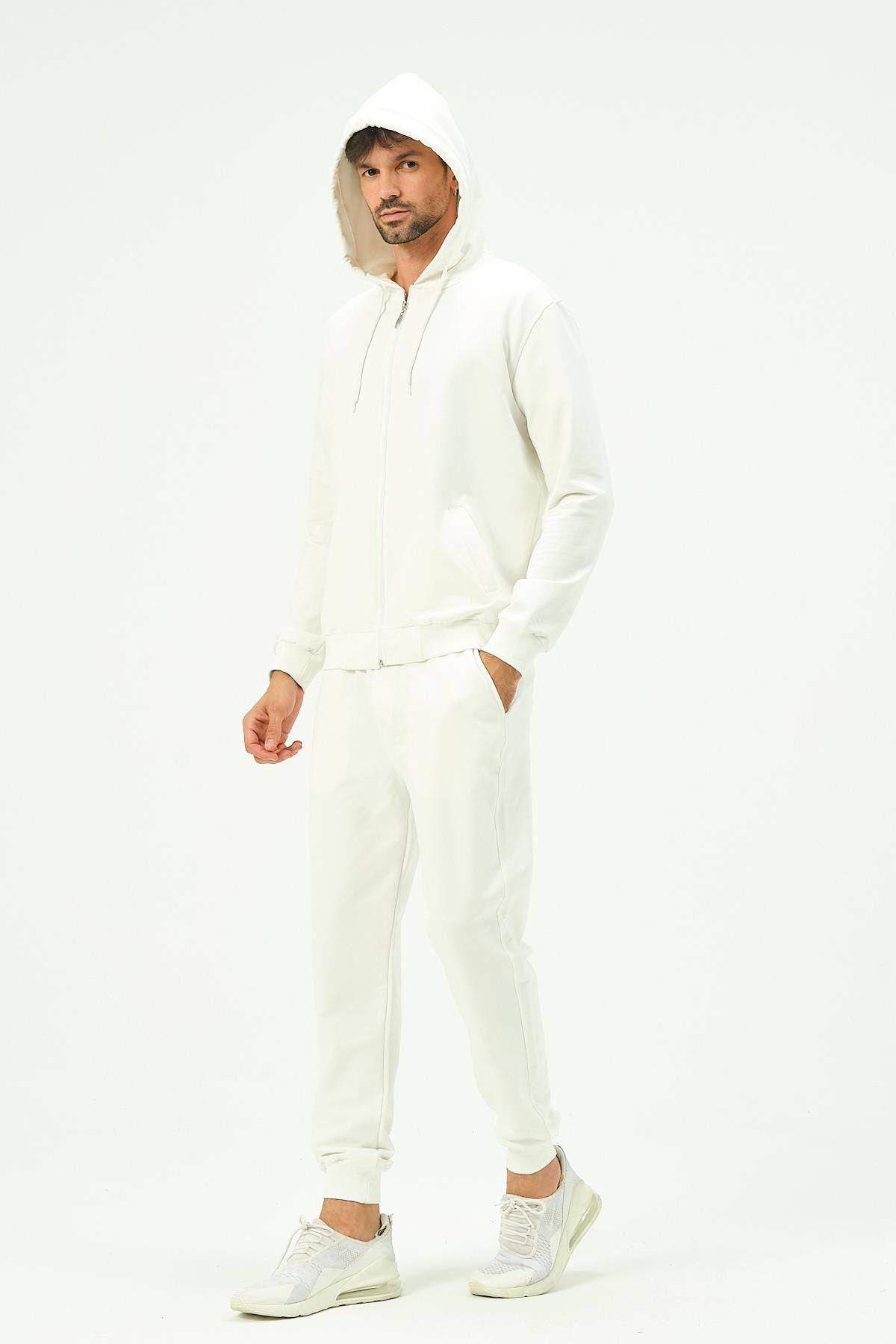 Herren Kapuzen-Zip-Front Jogger Set