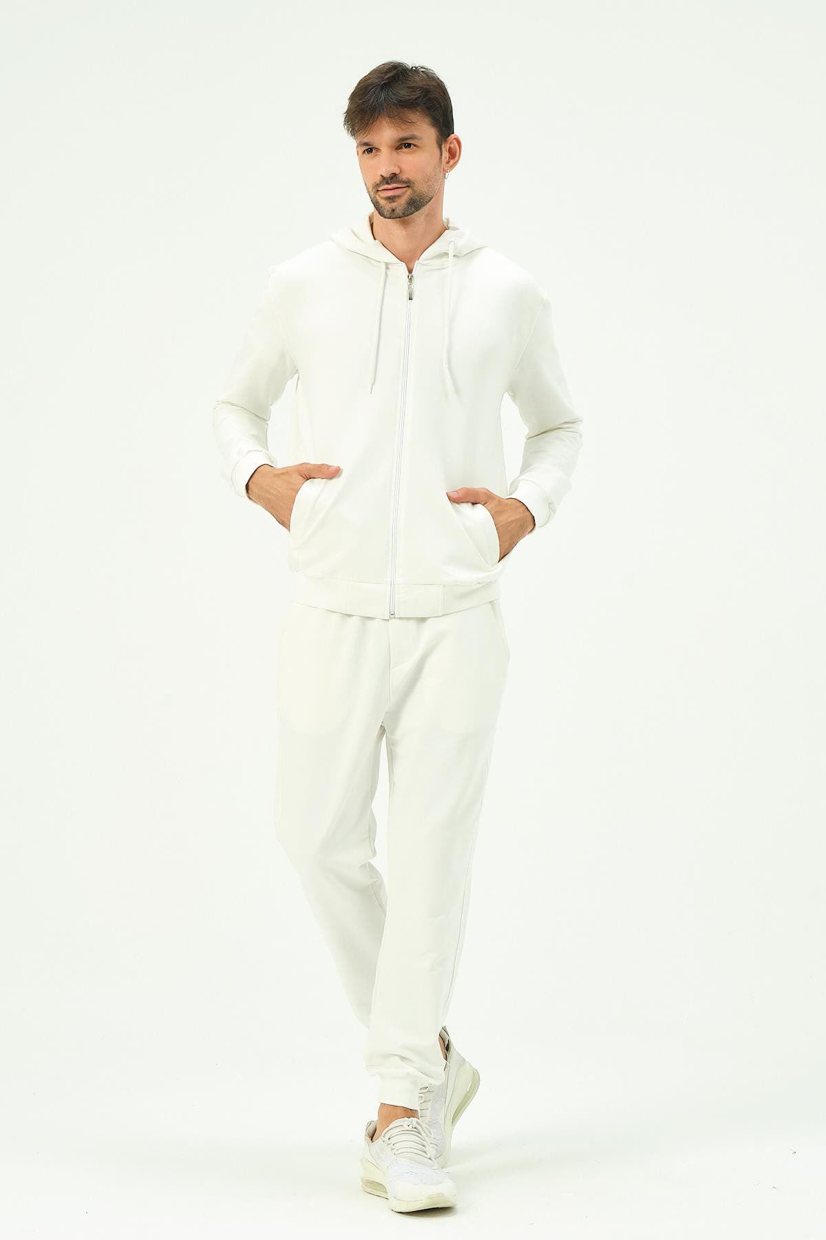 Herren Kapuzen-Zip-Front Jogger Set