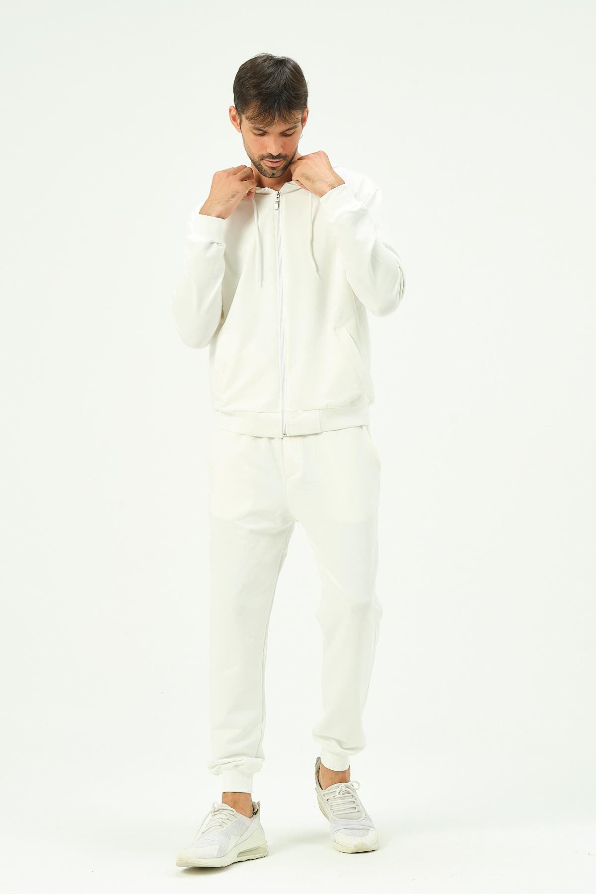 Herren Kapuzen-Zip-Front Jogger Set