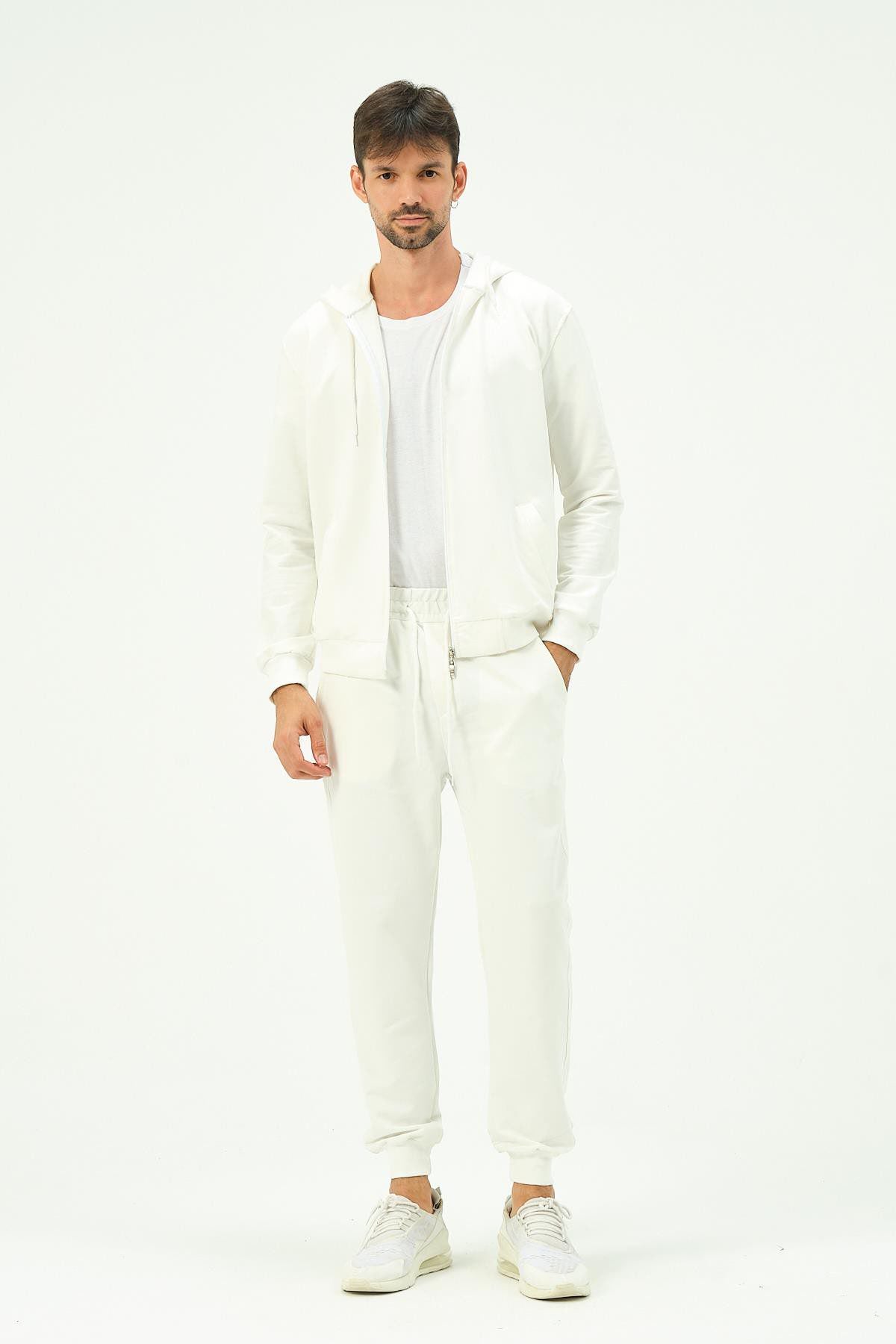 Herren Kapuzen-Zip-Front Jogger Set