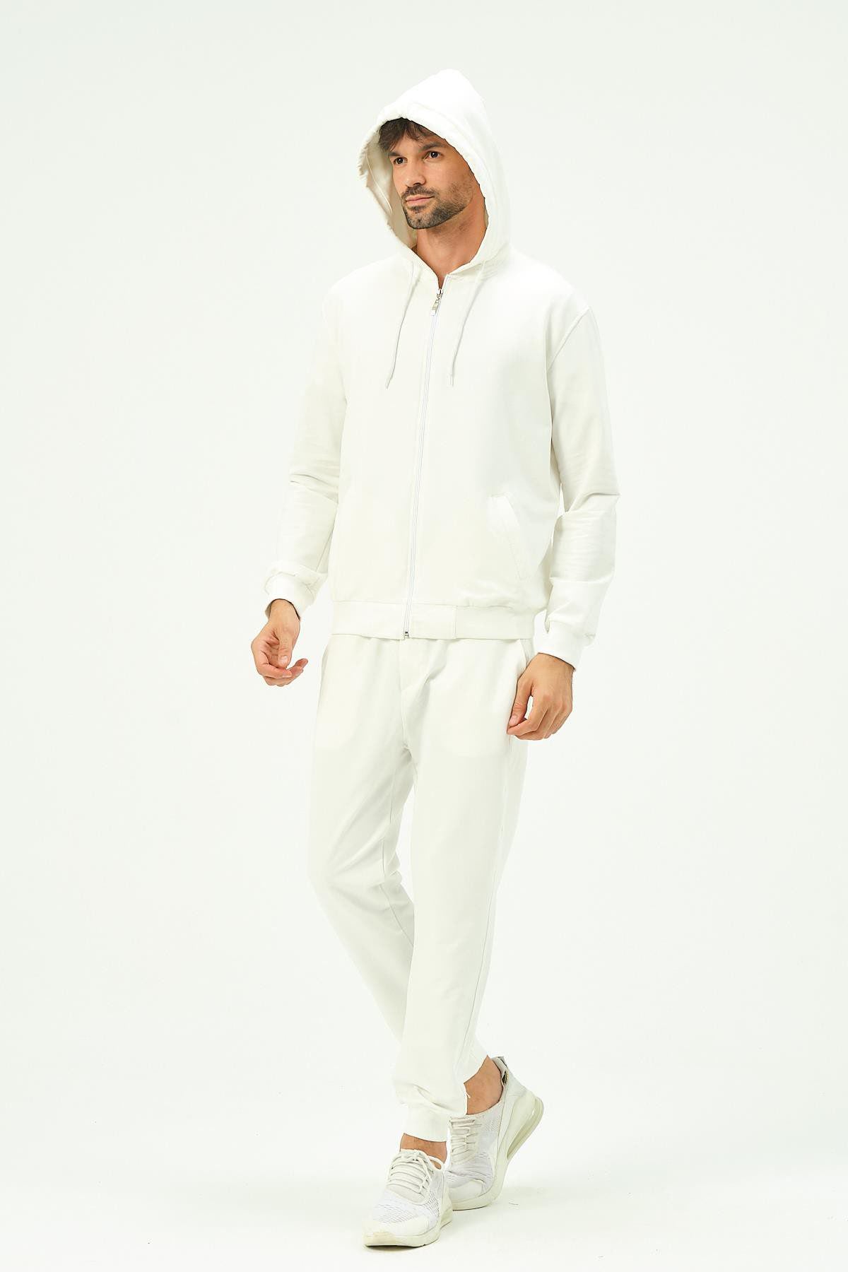 Herren Kapuzen-Zip-Front Jogger Set