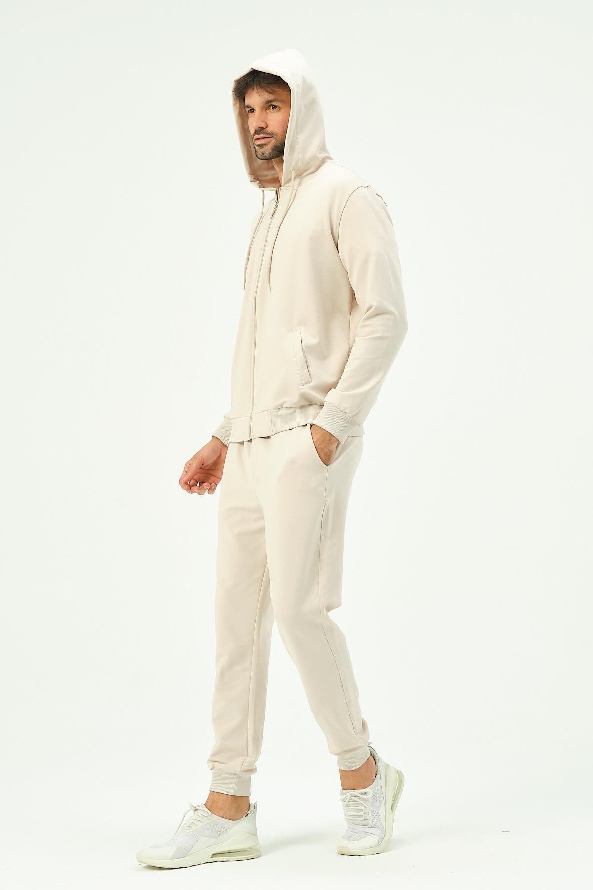 Herren Kapuzen-Zip-Front Jogger Set