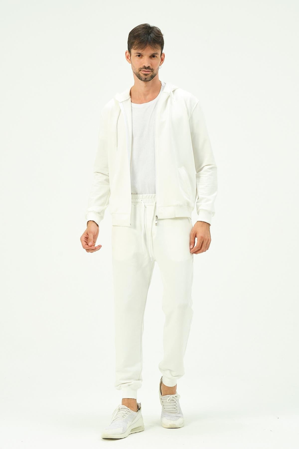 Herren Kapuzen-Zip-Front Jogger Set