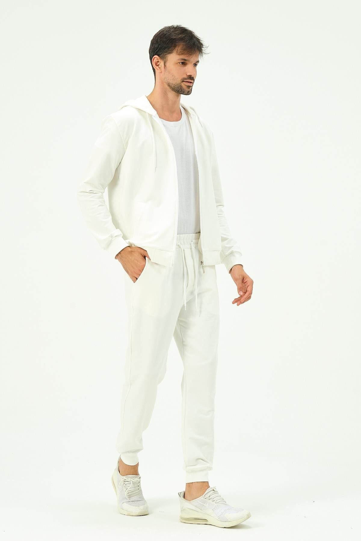 Herren Kapuzen-Zip-Front Jogger Set