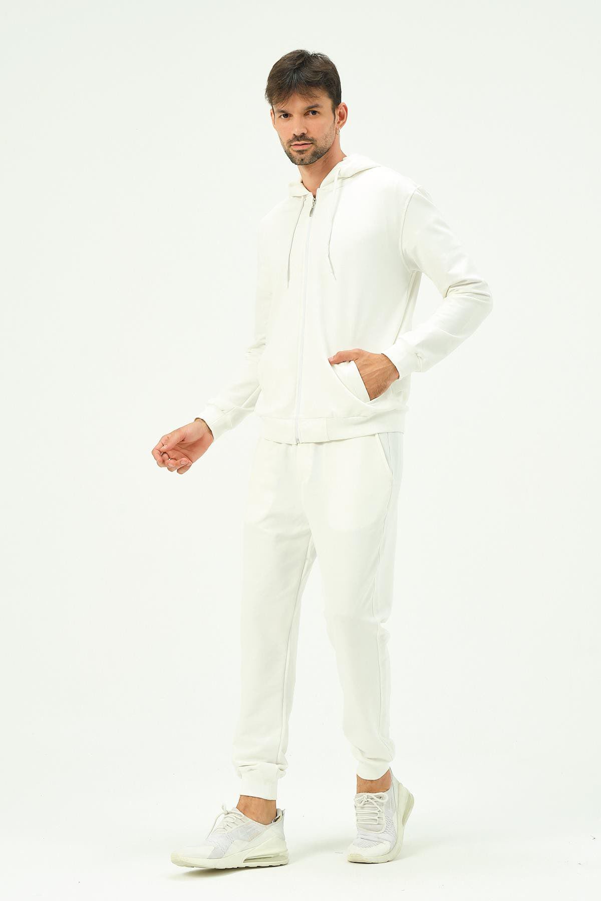 Herren Kapuzen-Zip-Front Jogger Set