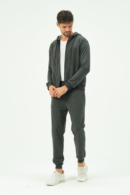 Herren Kapuzen-Zip-Front Jogger Set