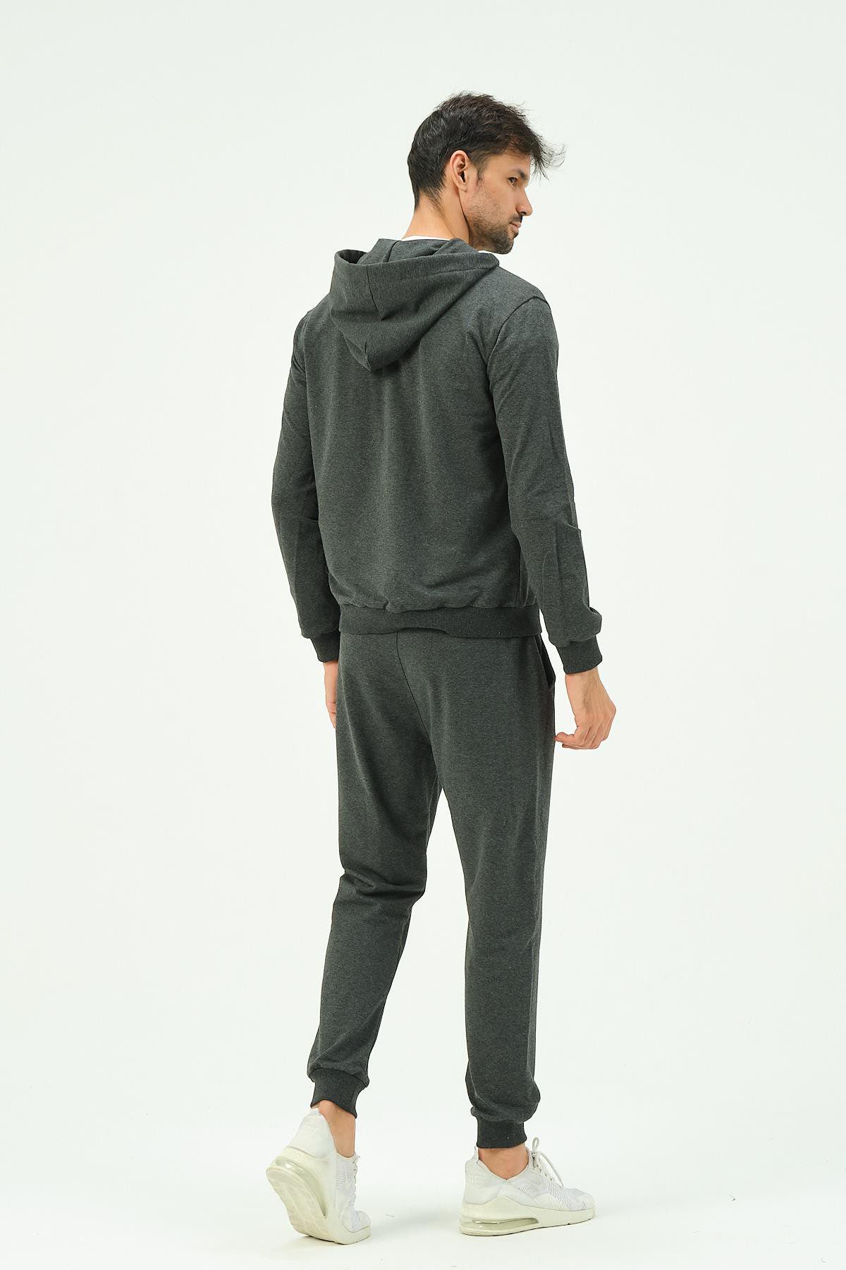 Herren Kapuzen-Zip-Front Jogger Set