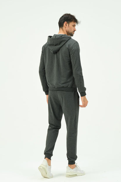 Herren Kapuzen-Zip-Front Jogger Set
