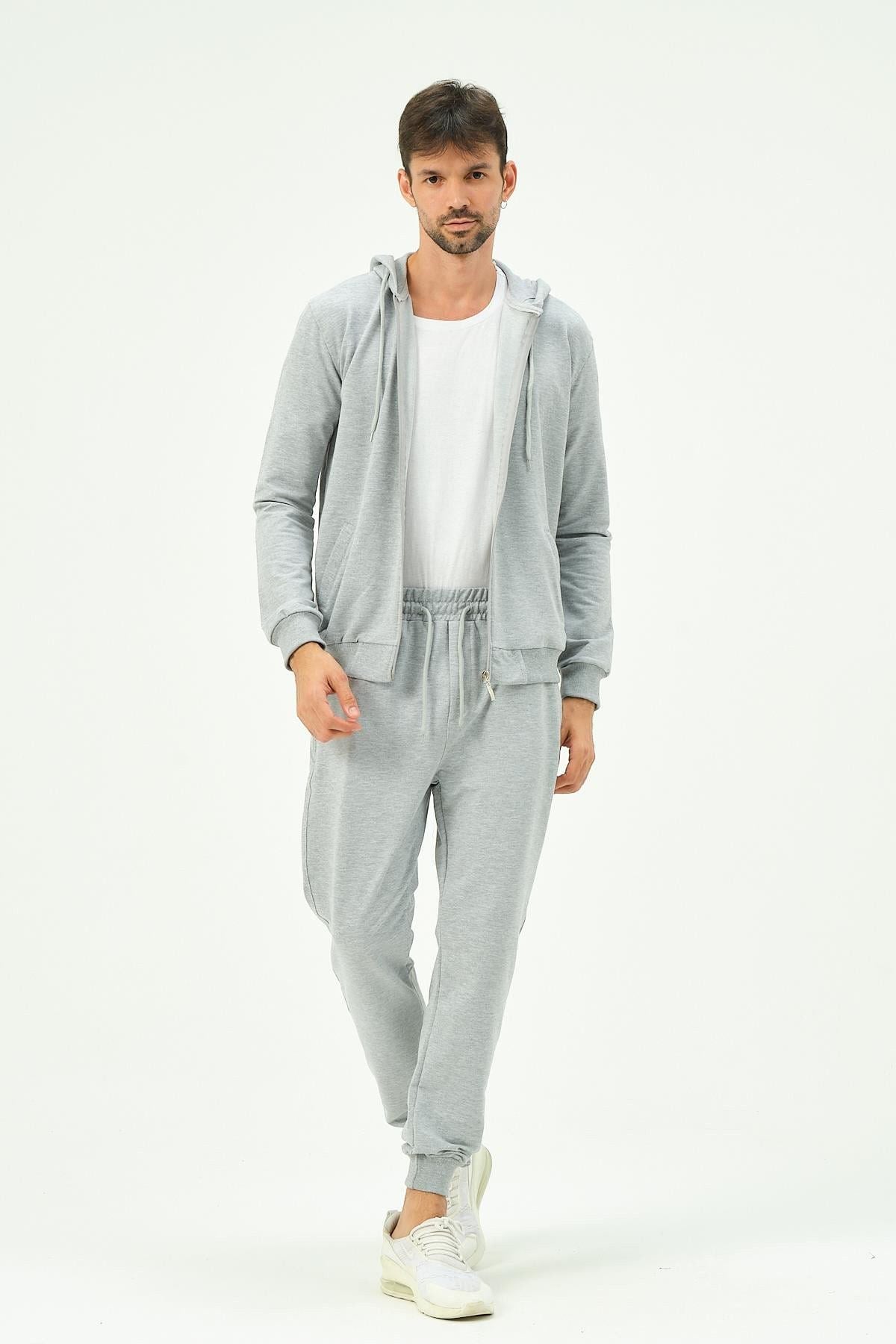 Herren Kapuzen-Zip-Front Jogger Set