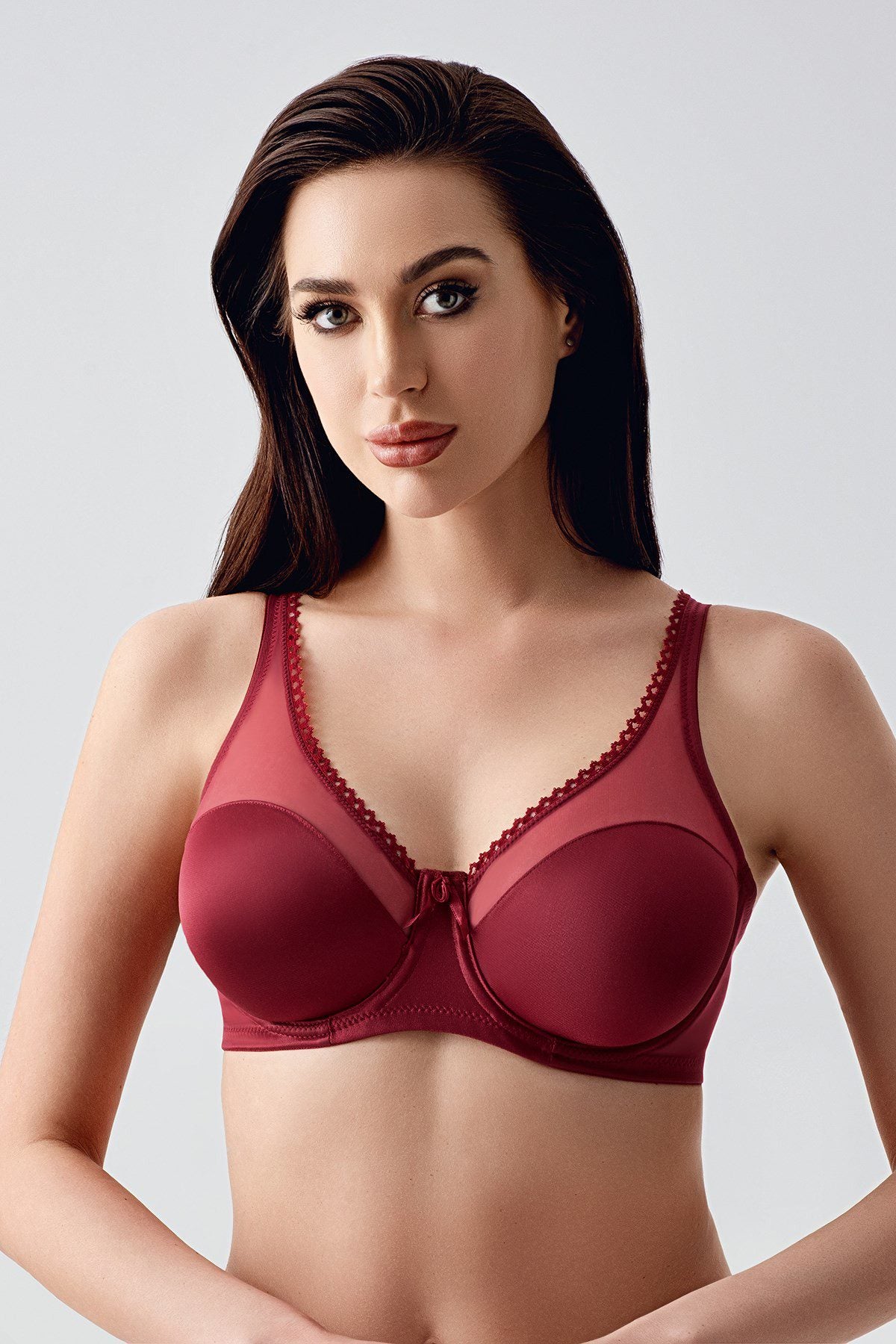 C&City Tüll-Detail Minimizer-BH Bordo