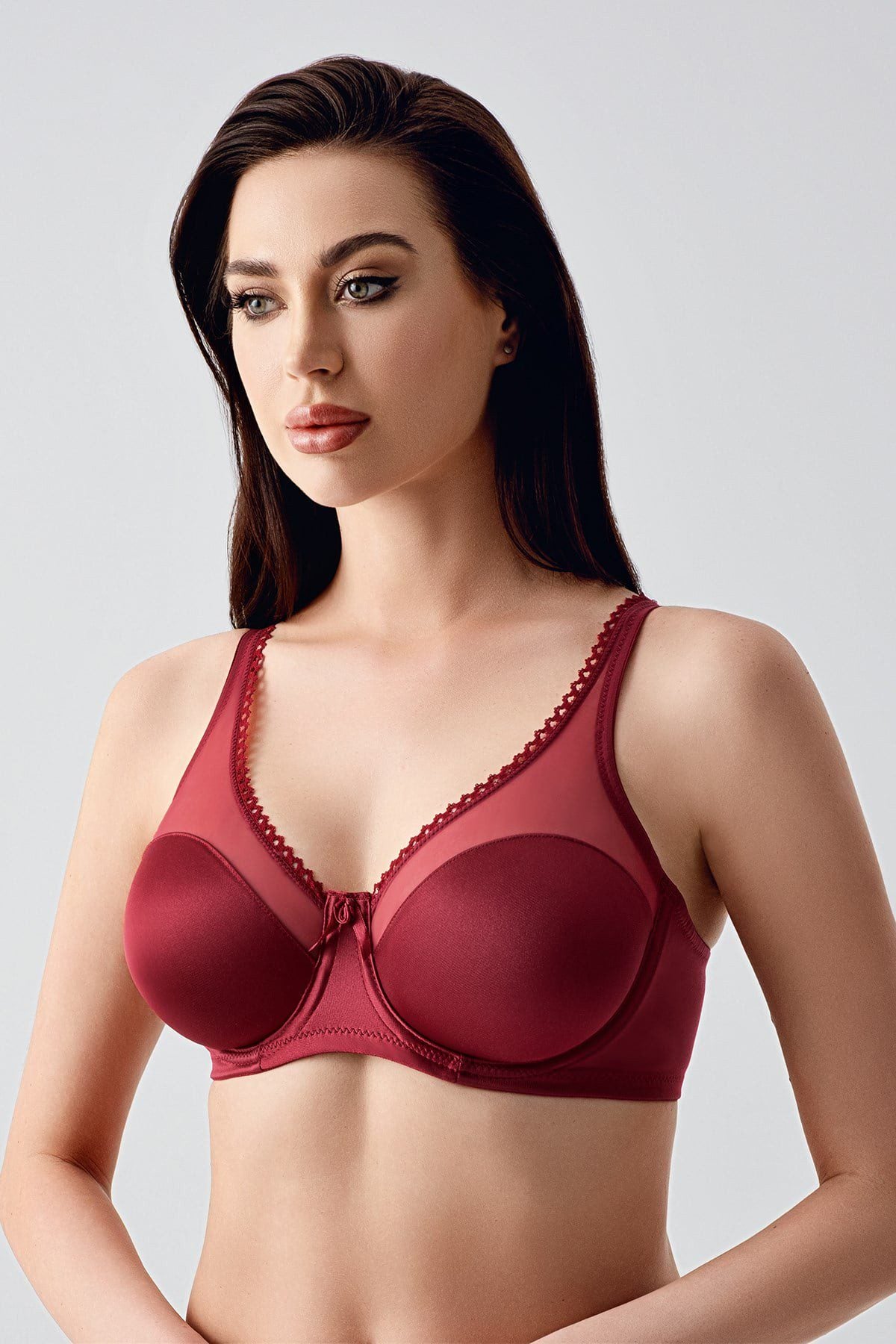 C&City Tüll-Detail Minimizer-BH Bordo