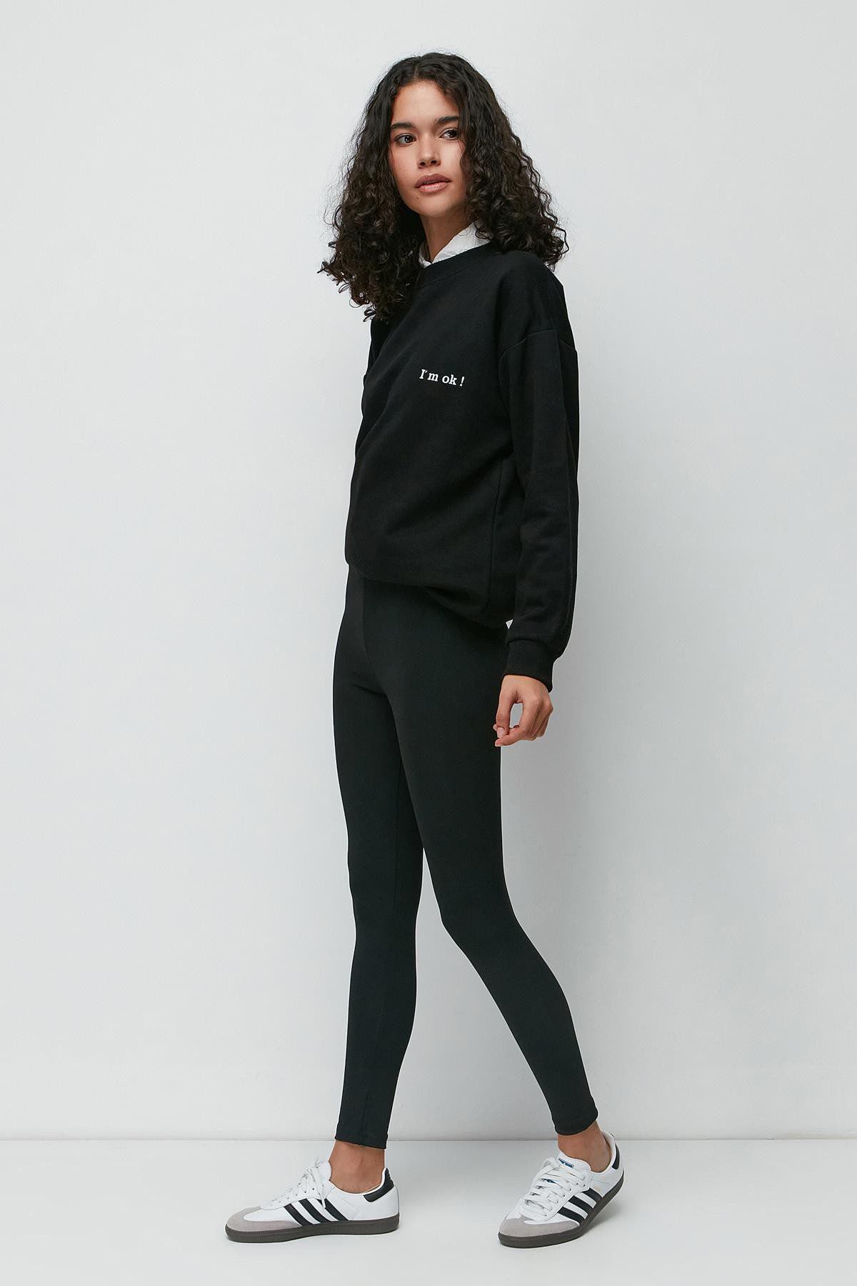 Hohe Taille Lange Sportleggings