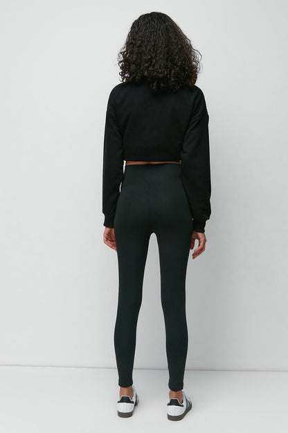 Hohe Taille Lange Sportleggings