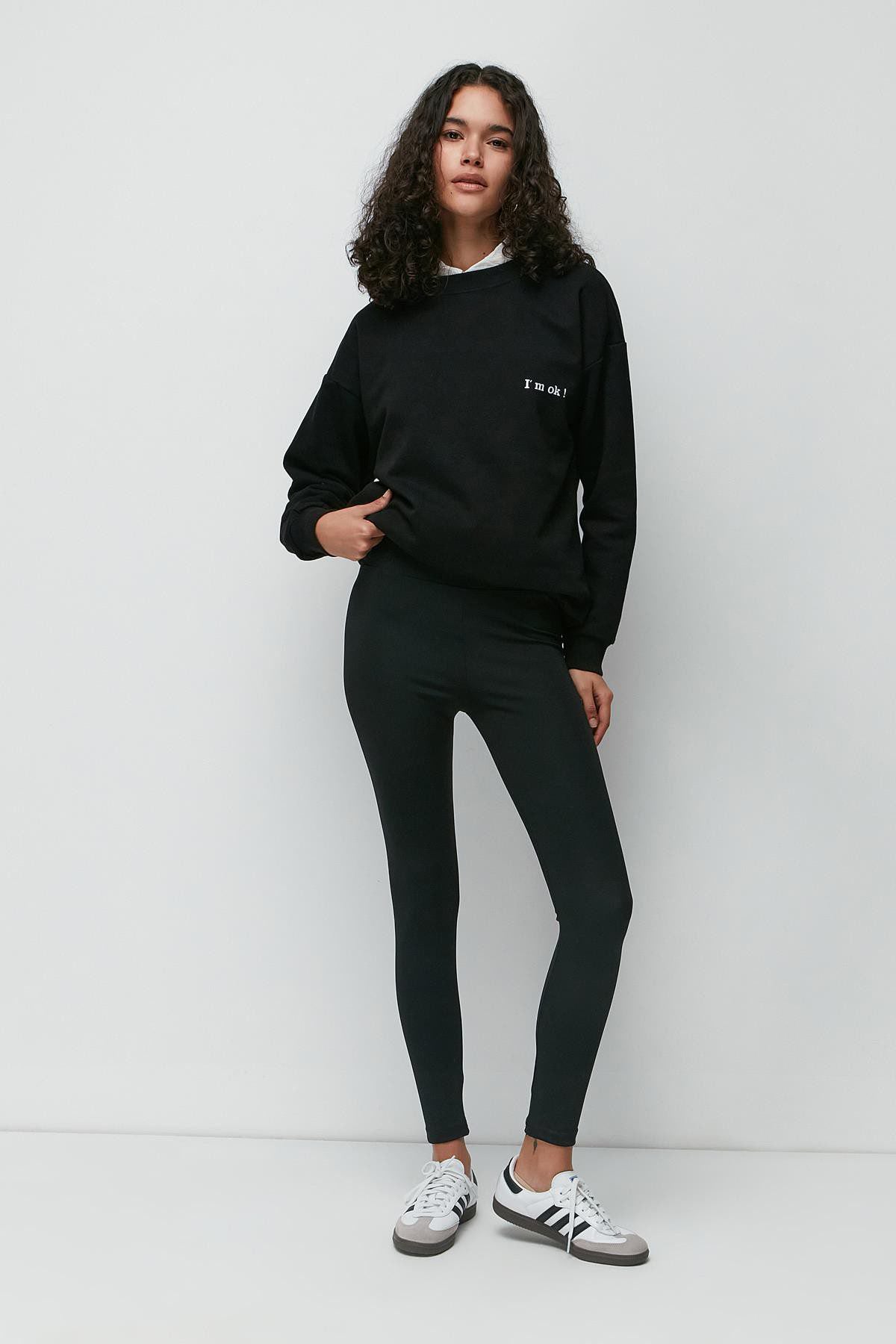Hohe Taille Lange Sportleggings