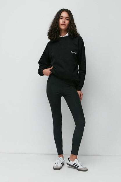 Hohe Taille Lange Sportleggings