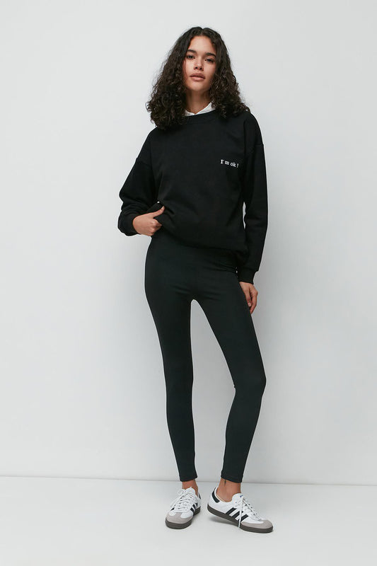 Hohe Taille Lange Sportleggings