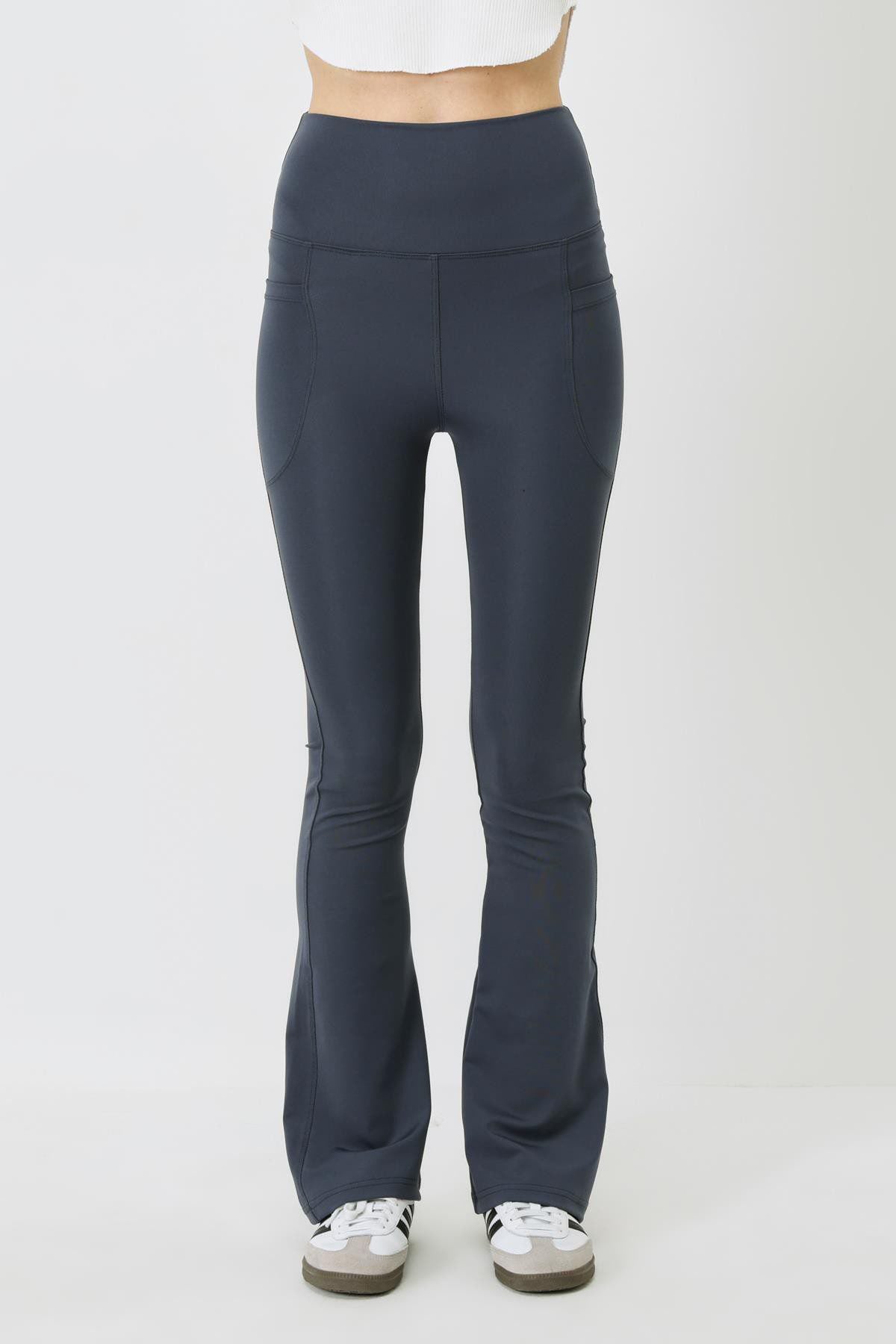 Hochtaillierte Taschen-Lang-Sportleggings