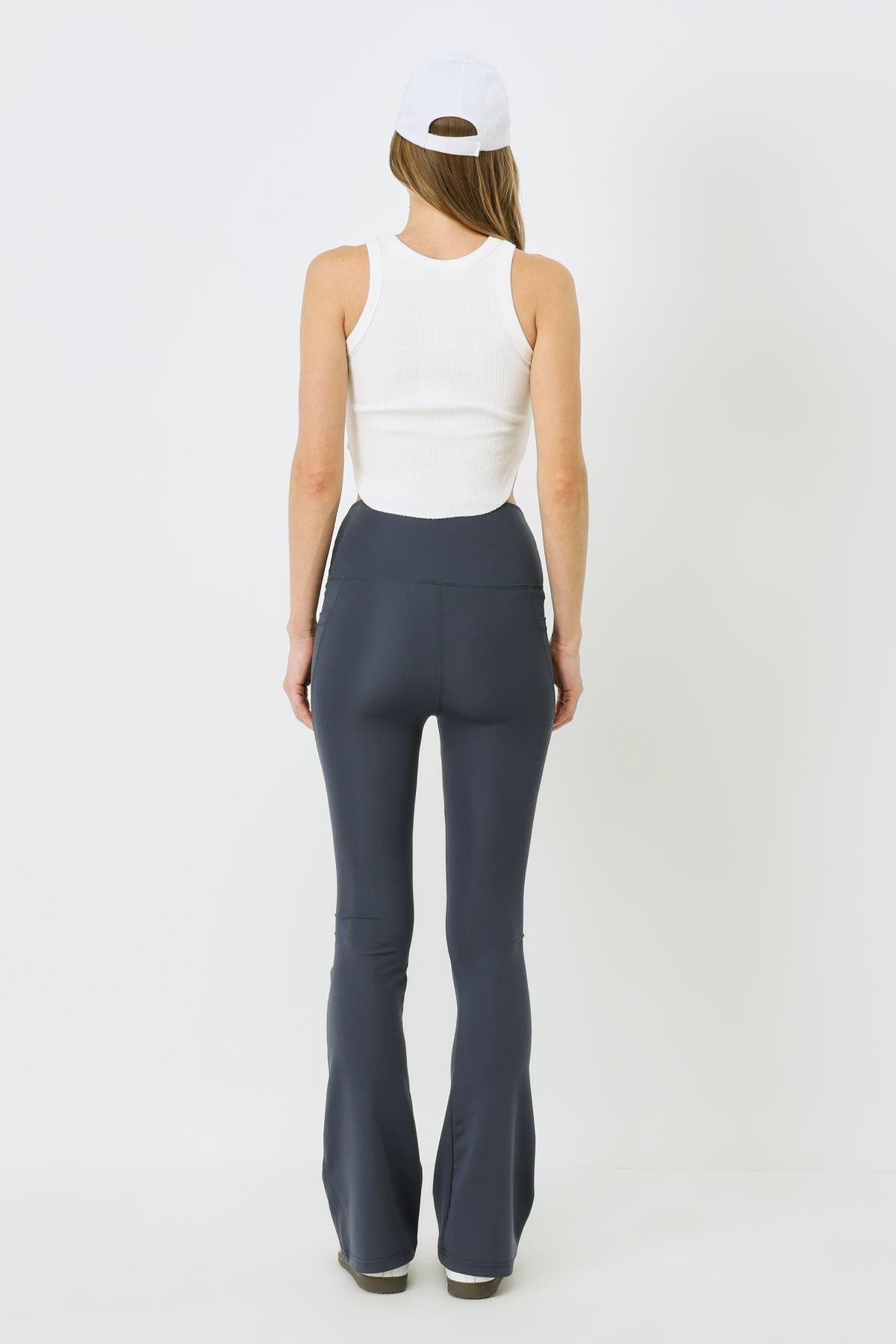 Hochtaillierte Taschen-Lang-Sportleggings
