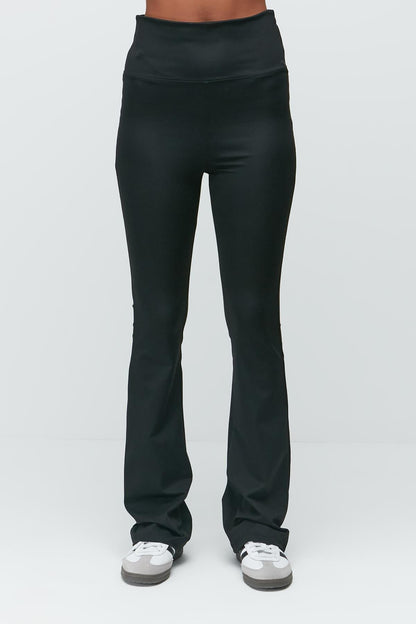 Hochtaillierte Spanische Flare Lange Sportleggings