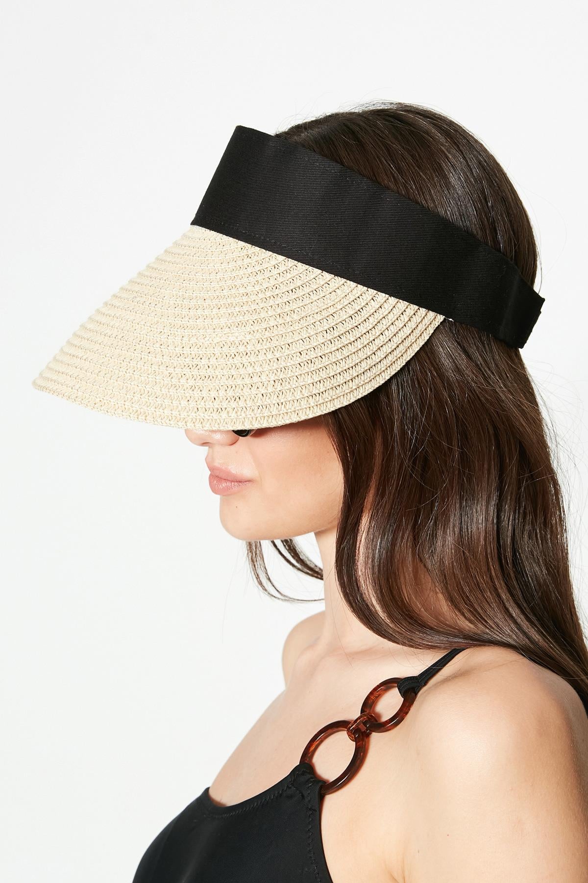 Mesh Strandhut mit Klettvisier