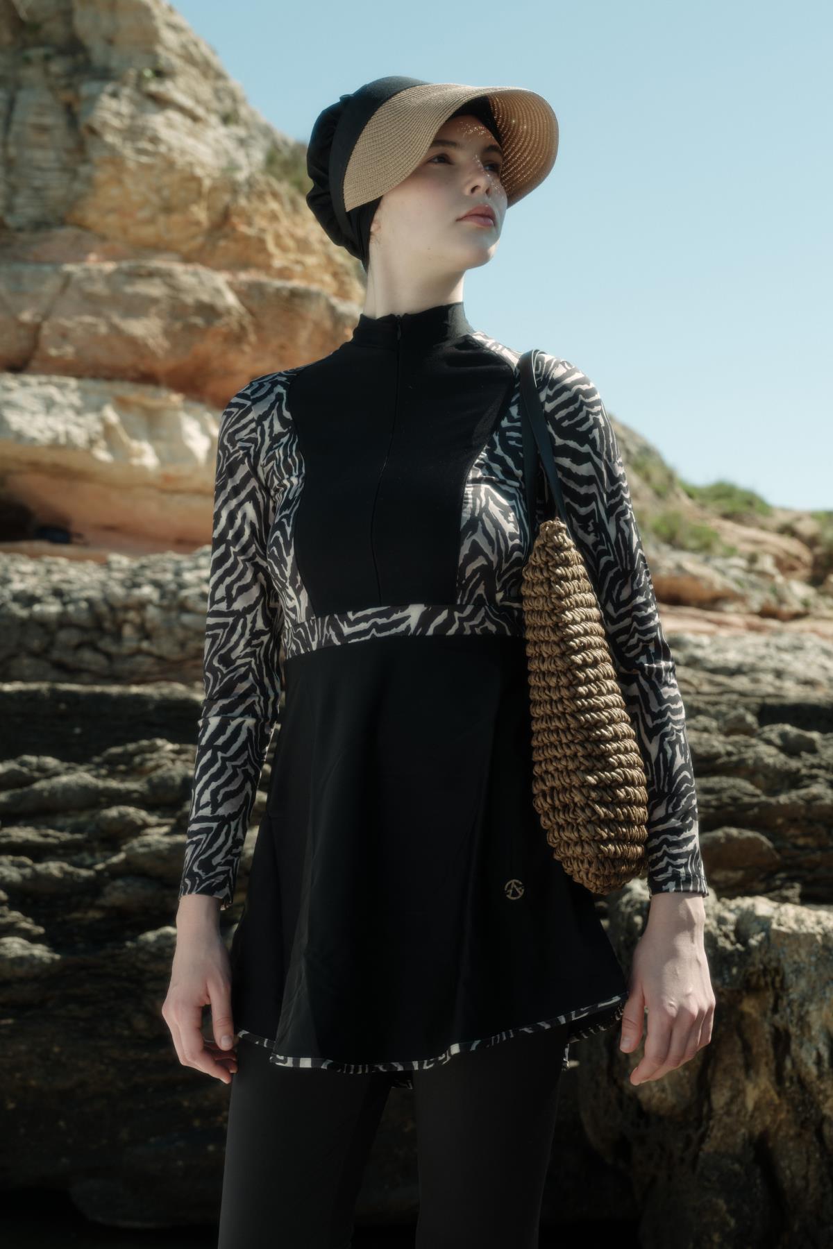 Mesh Strandhut mit Klettvisier