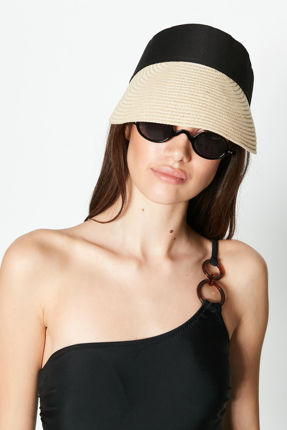 Mesh Strandhut mit Klettvisier