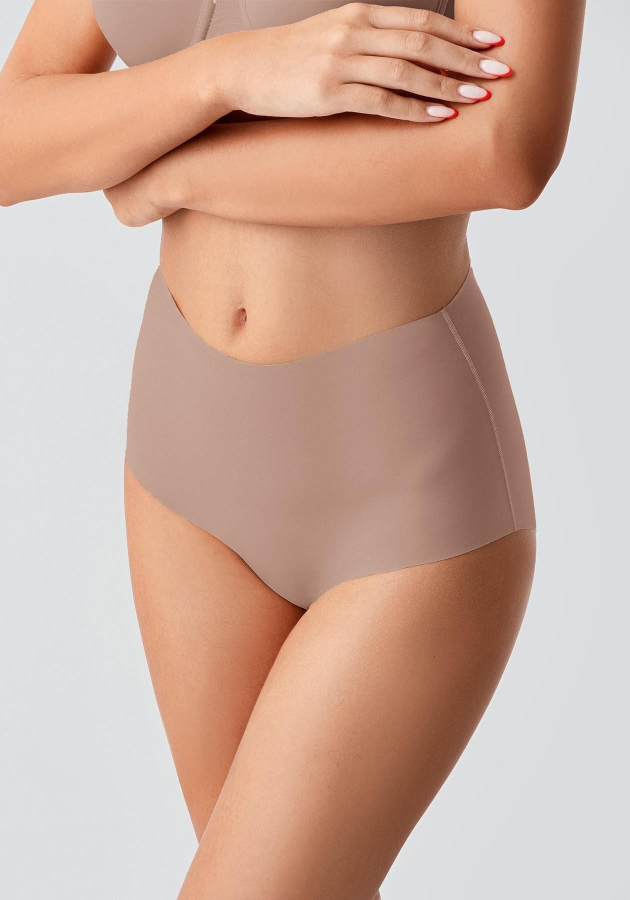 Übergröße Rutschfeste Hohe Taille Laser-Slips