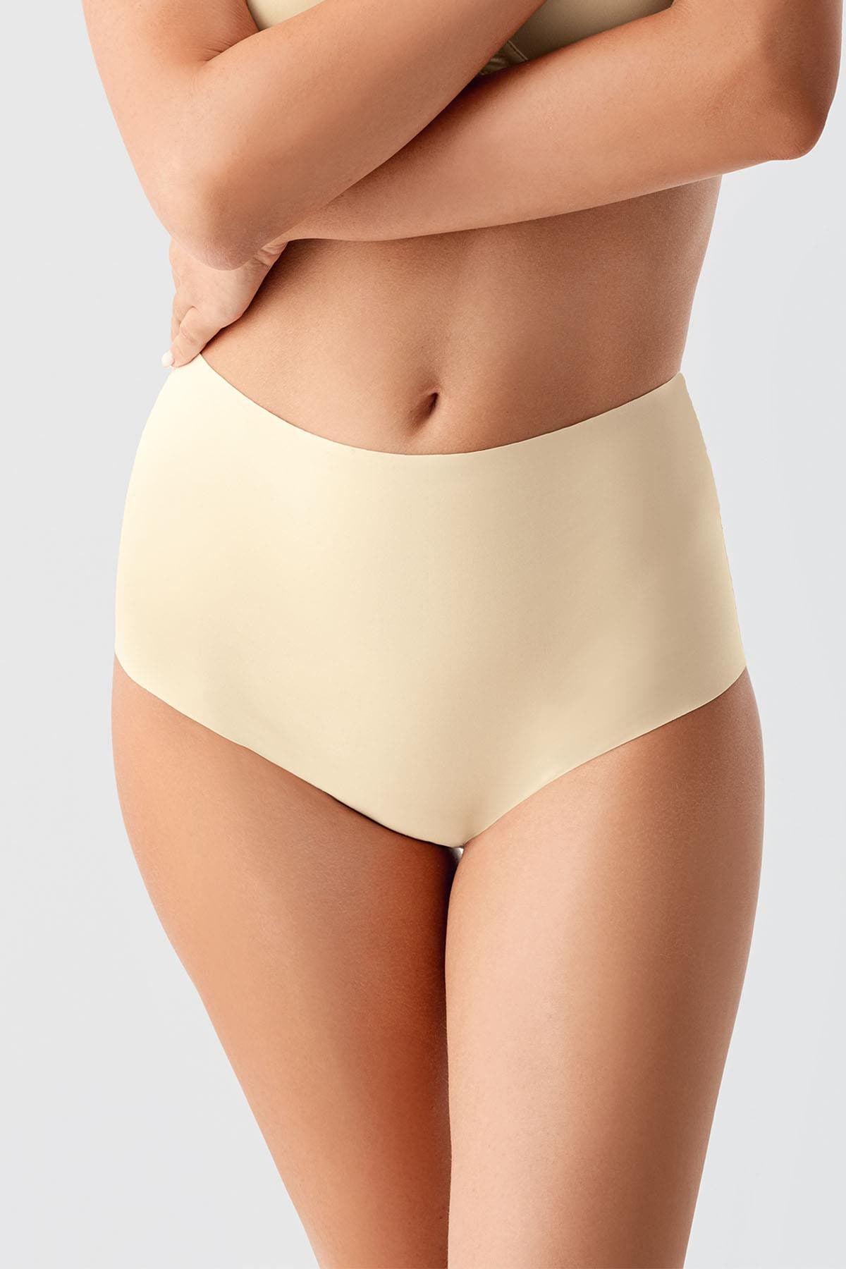 Übergröße Rutschfeste Hohe Taille Laser-Slips