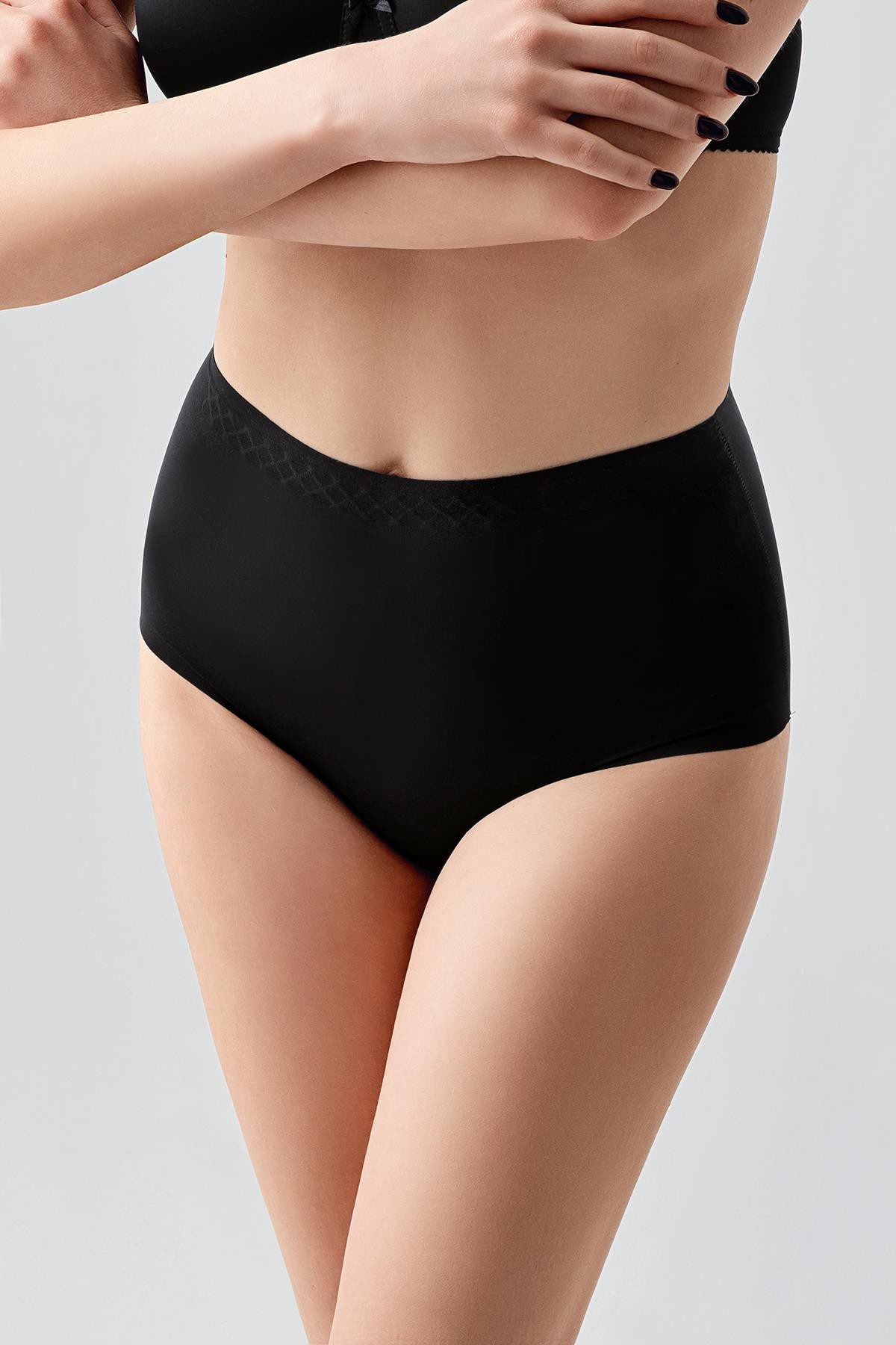 Übergröße Rutschfeste Hohe Taille Laser-Slips