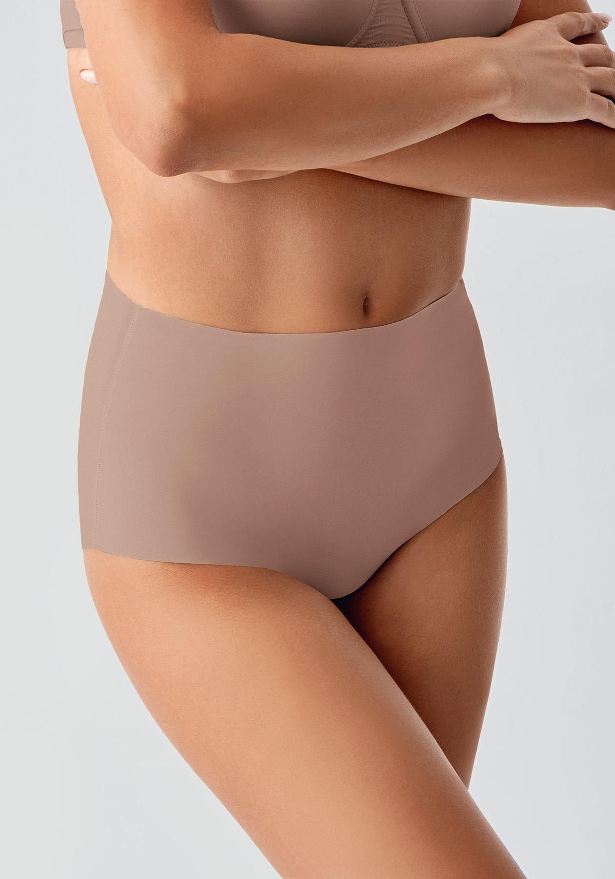 Übergröße Rutschfeste Hohe Taille Laser-Slips