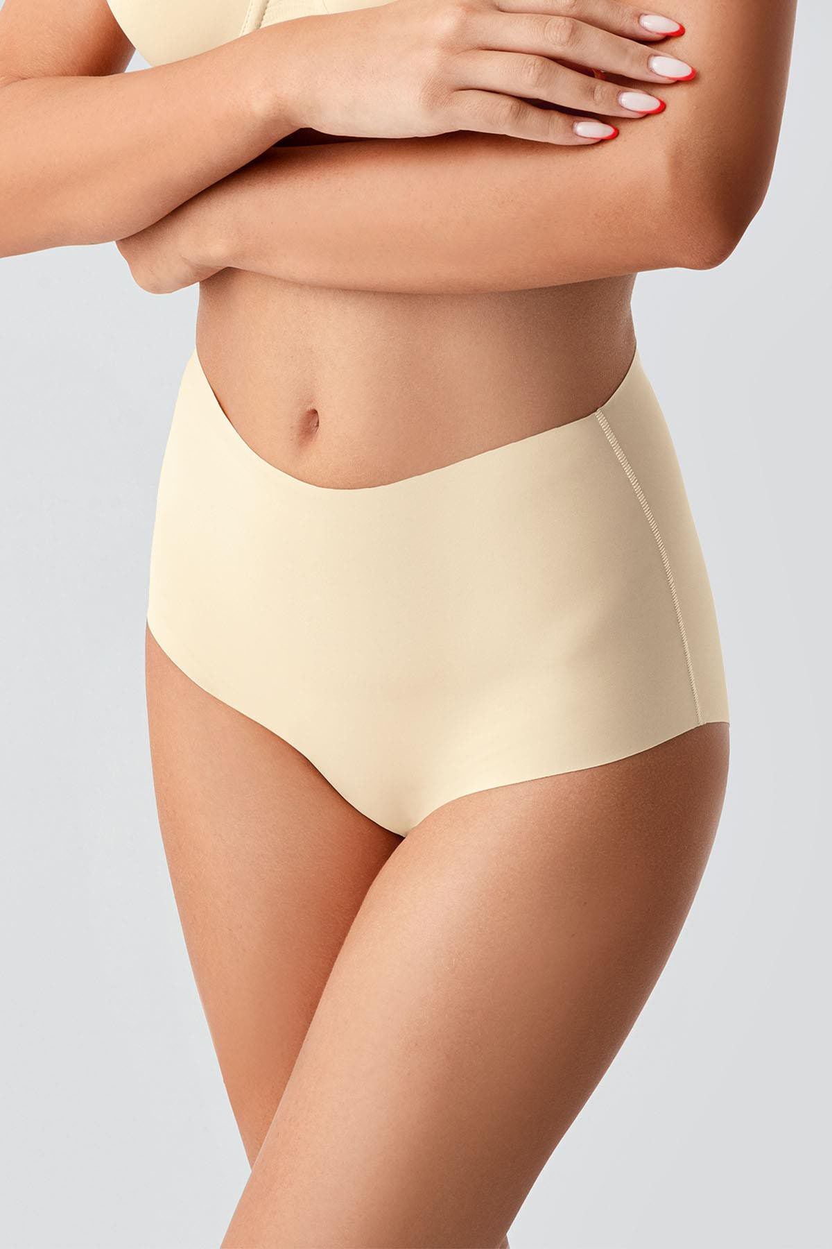 Übergröße Rutschfeste Hohe Taille Laser-Slips