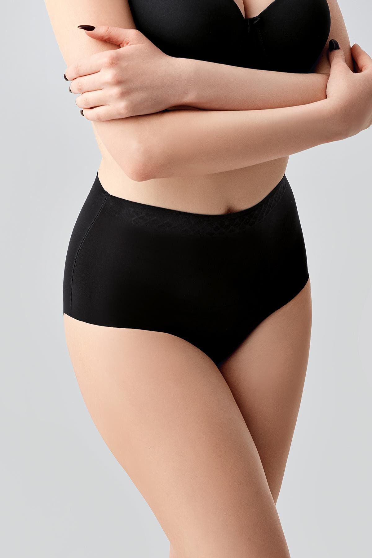 Übergröße Rutschfeste Hohe Taille Laser-Slips