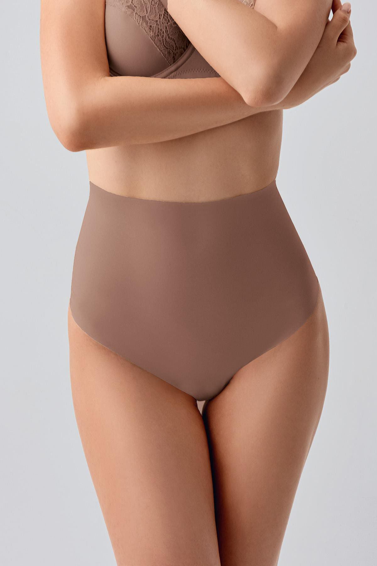 Hohe Taille Nahtloser Laser-Cut Tanga