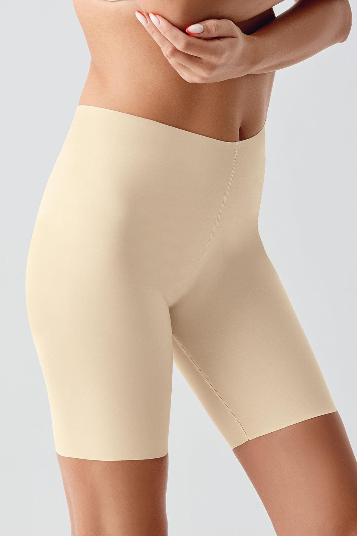 Nahtlose Hohe Taille Laser Cut Shapewear Shorts