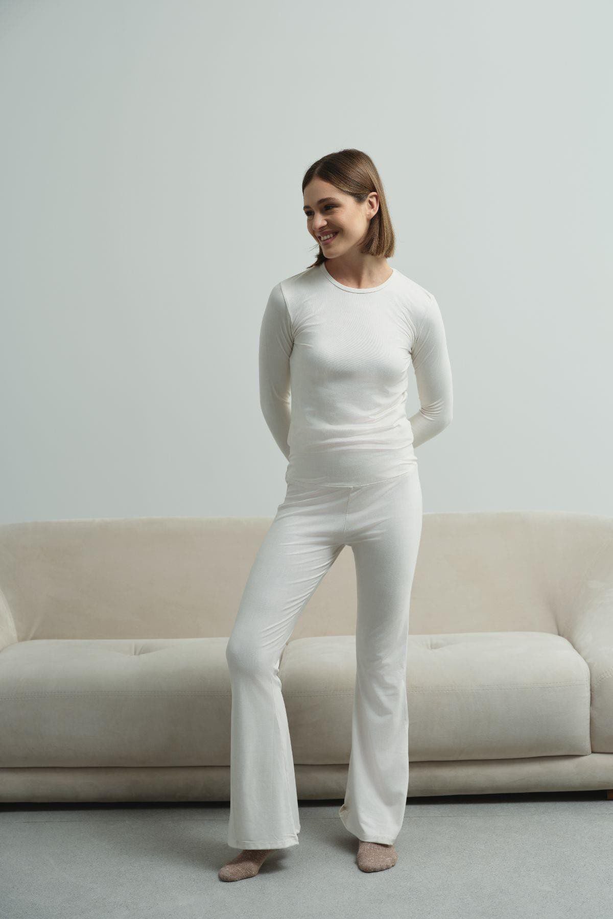 Hohe Taille Spanische Schlaghose