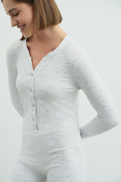 Geknöpfter Kurzoverall