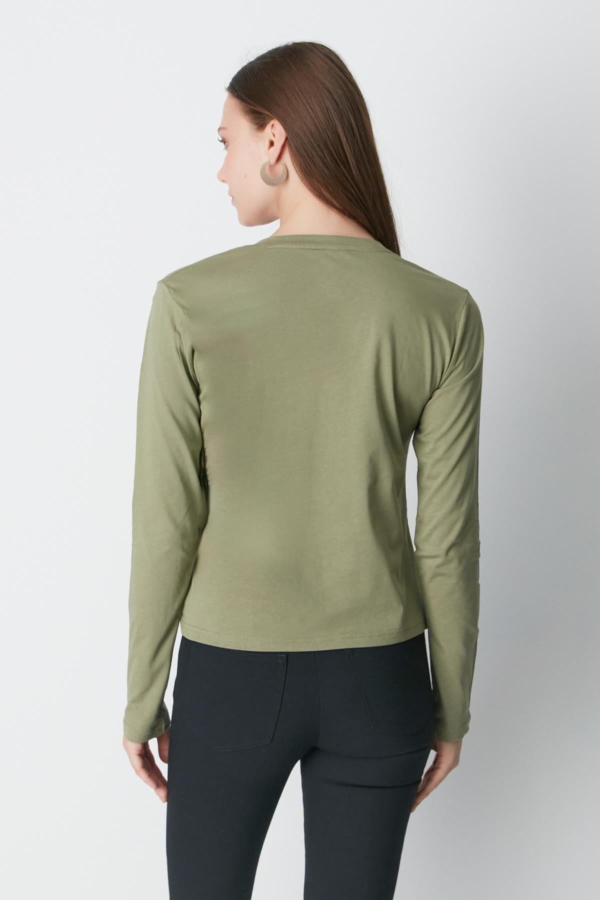 V-Ausschnitt Langarm 2er-Pack Basic T-Shirt