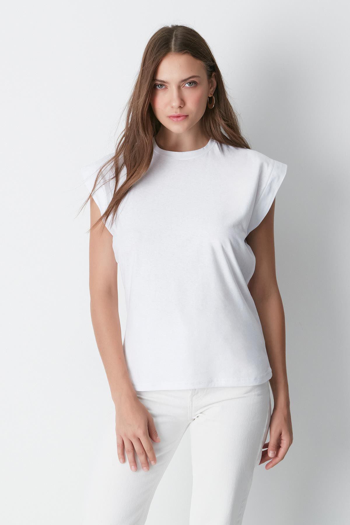 Kurzarm Basic T-Shirt mit Fahrradausschnitt - 2er Pack