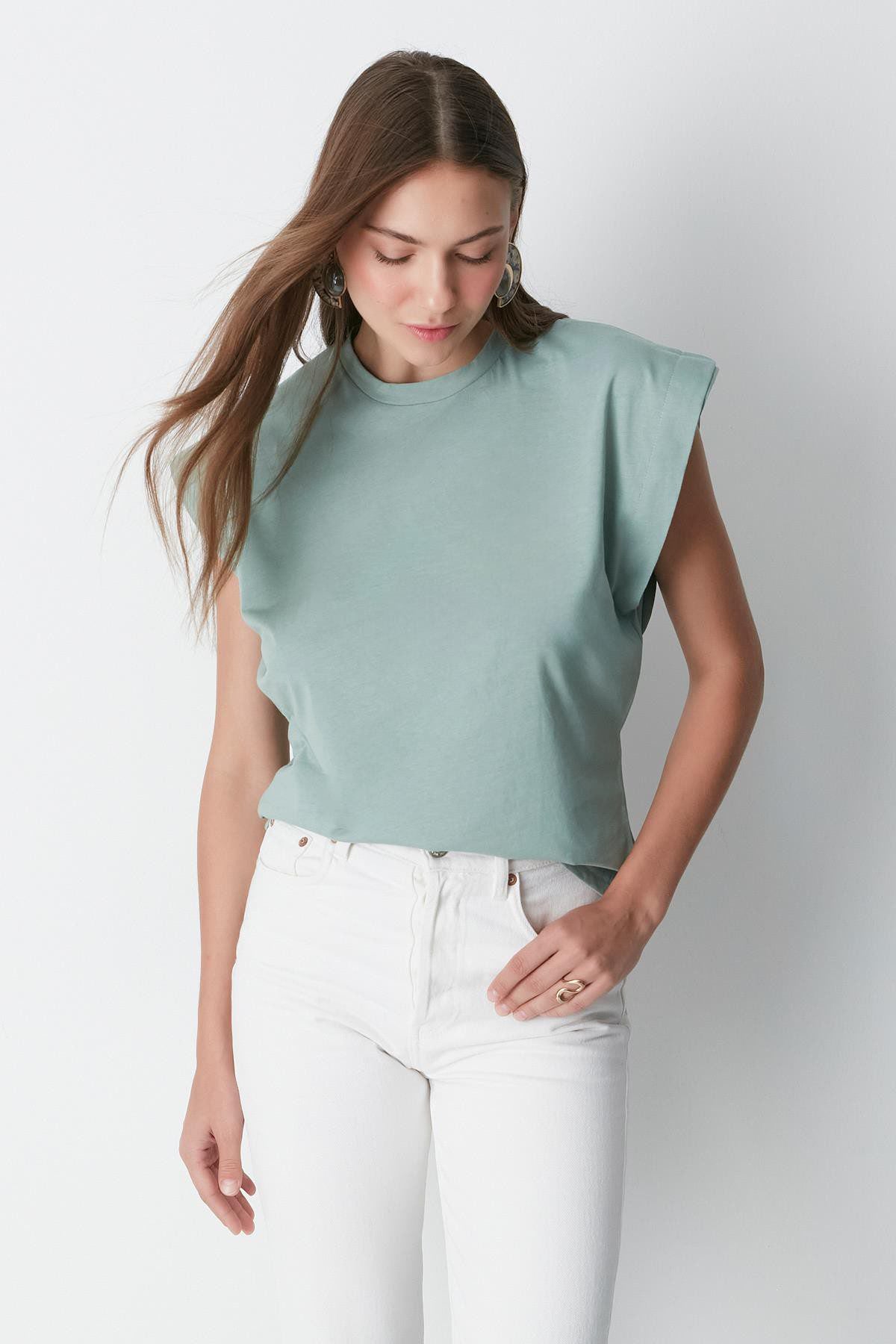 Kurzarm Basic T-Shirt mit Fahrradausschnitt - 2er Pack