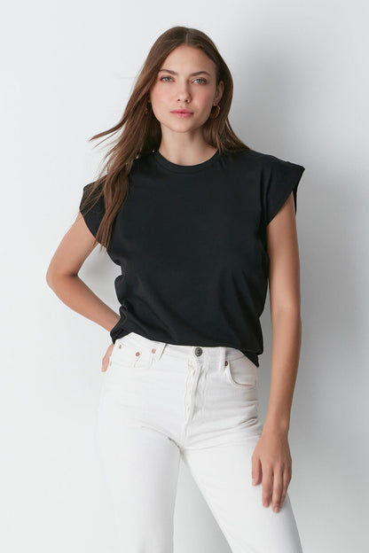 Kurzarm Basic T-Shirt mit Fahrradausschnitt - 2er Pack