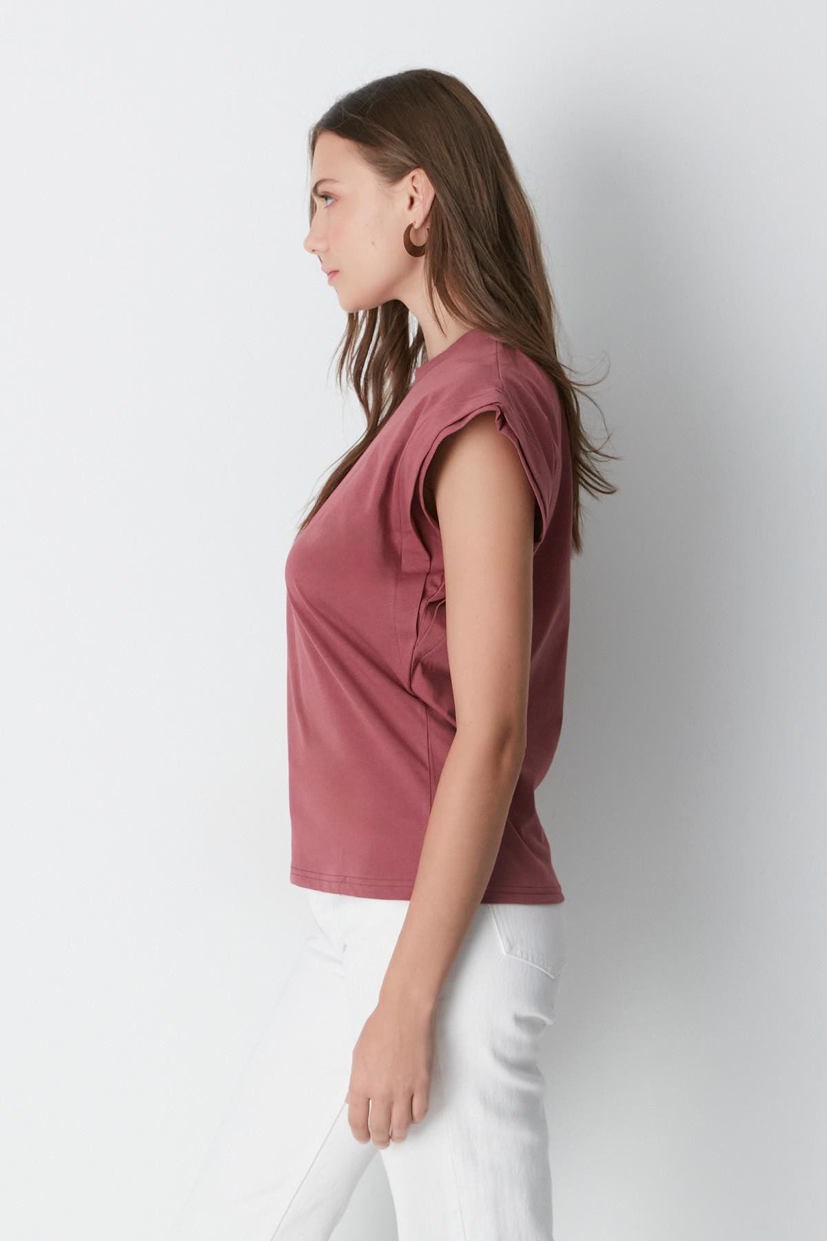 Kurzarm Basic T-Shirt mit Fahrradausschnitt - 2er Pack